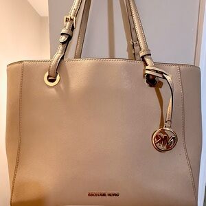 Elegant Cream Michael Kors Tote Bag